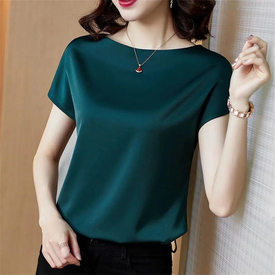 Madalene - Blusa in satin setoso