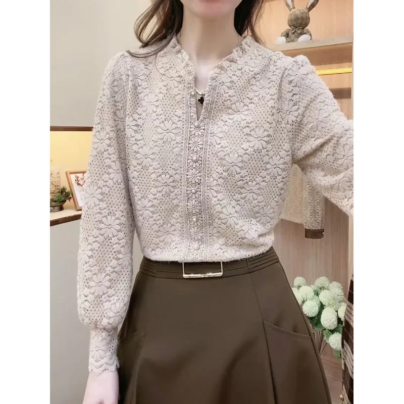 Livia - Blusa Jacquard Chic