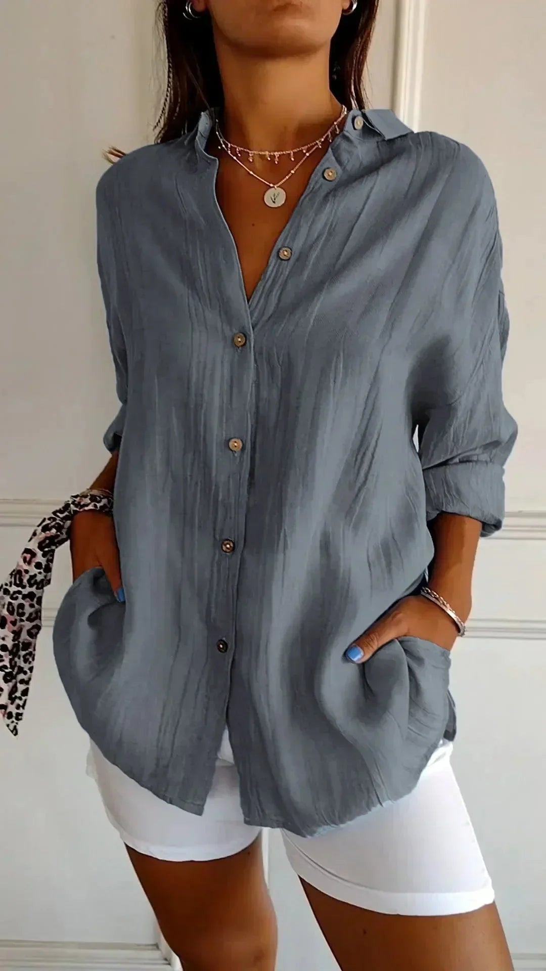 Cadeza - Blusa in Cotone Senza Sforzo
