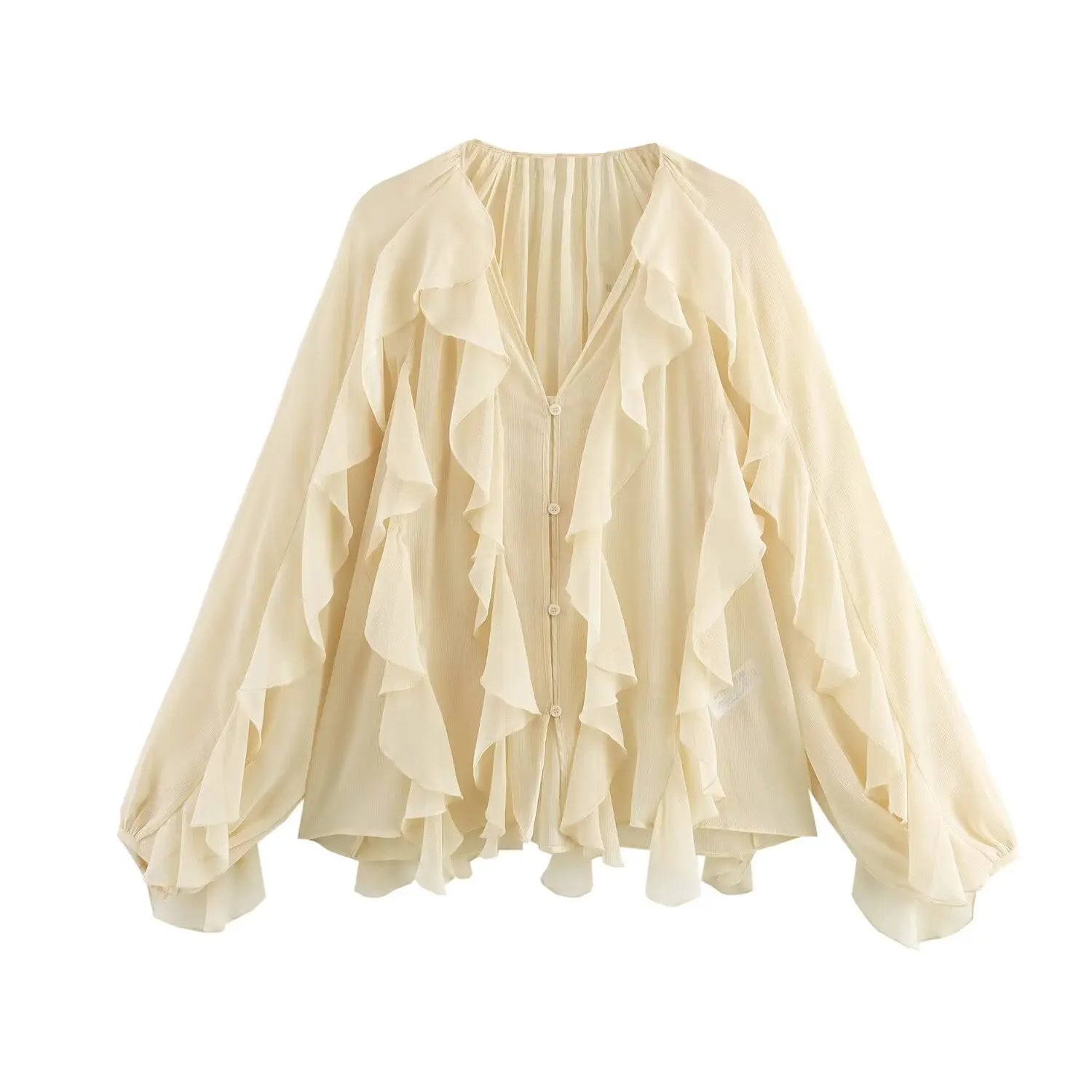 Brune - Blusa Soffice con Balze