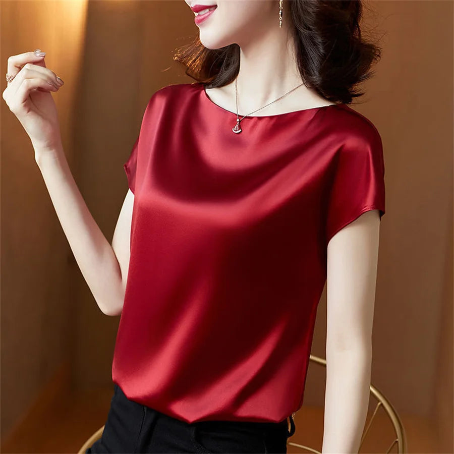 Madalene - Blusa in satin setoso