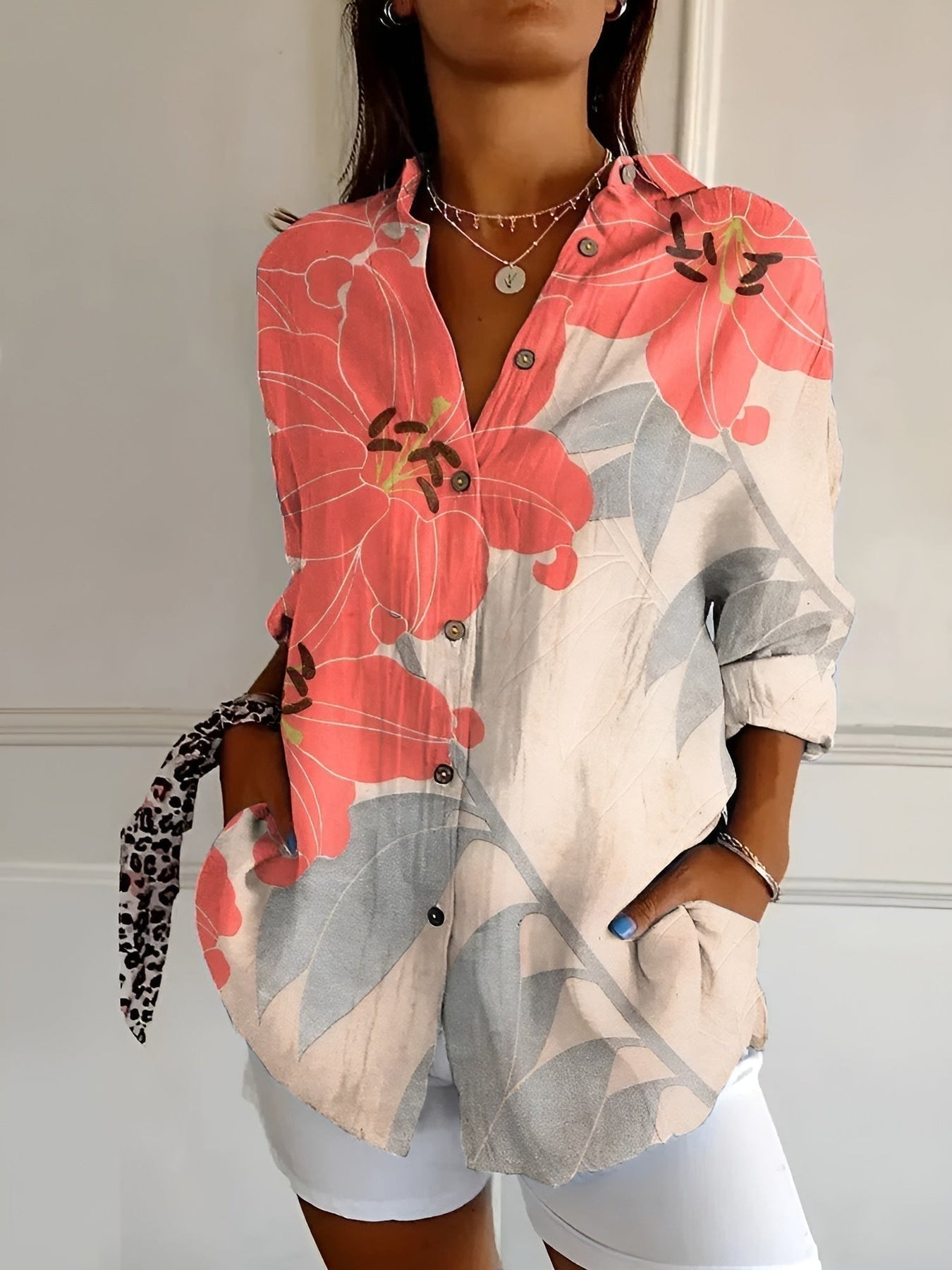 Rosa - Blusa Leggera e Trasparente