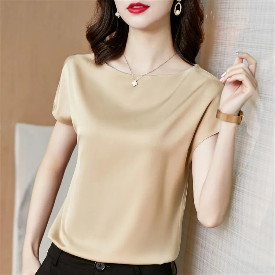 Madalene - Blusa in satin setoso