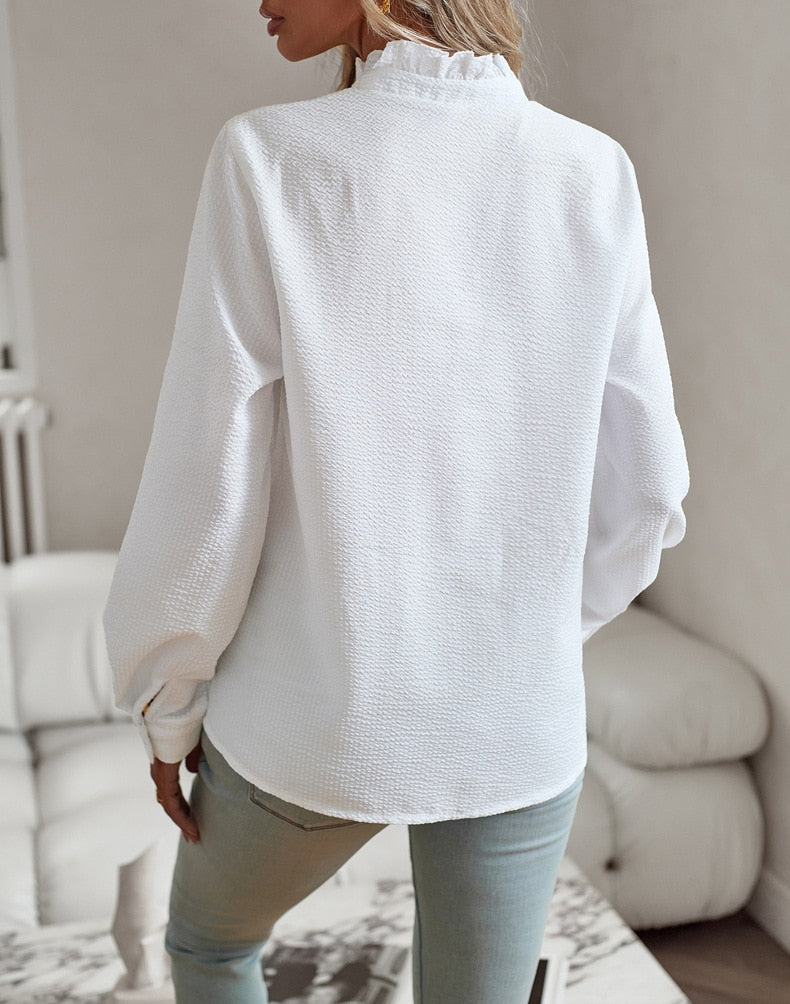 Francesca - Blusa con Balze Accogliente