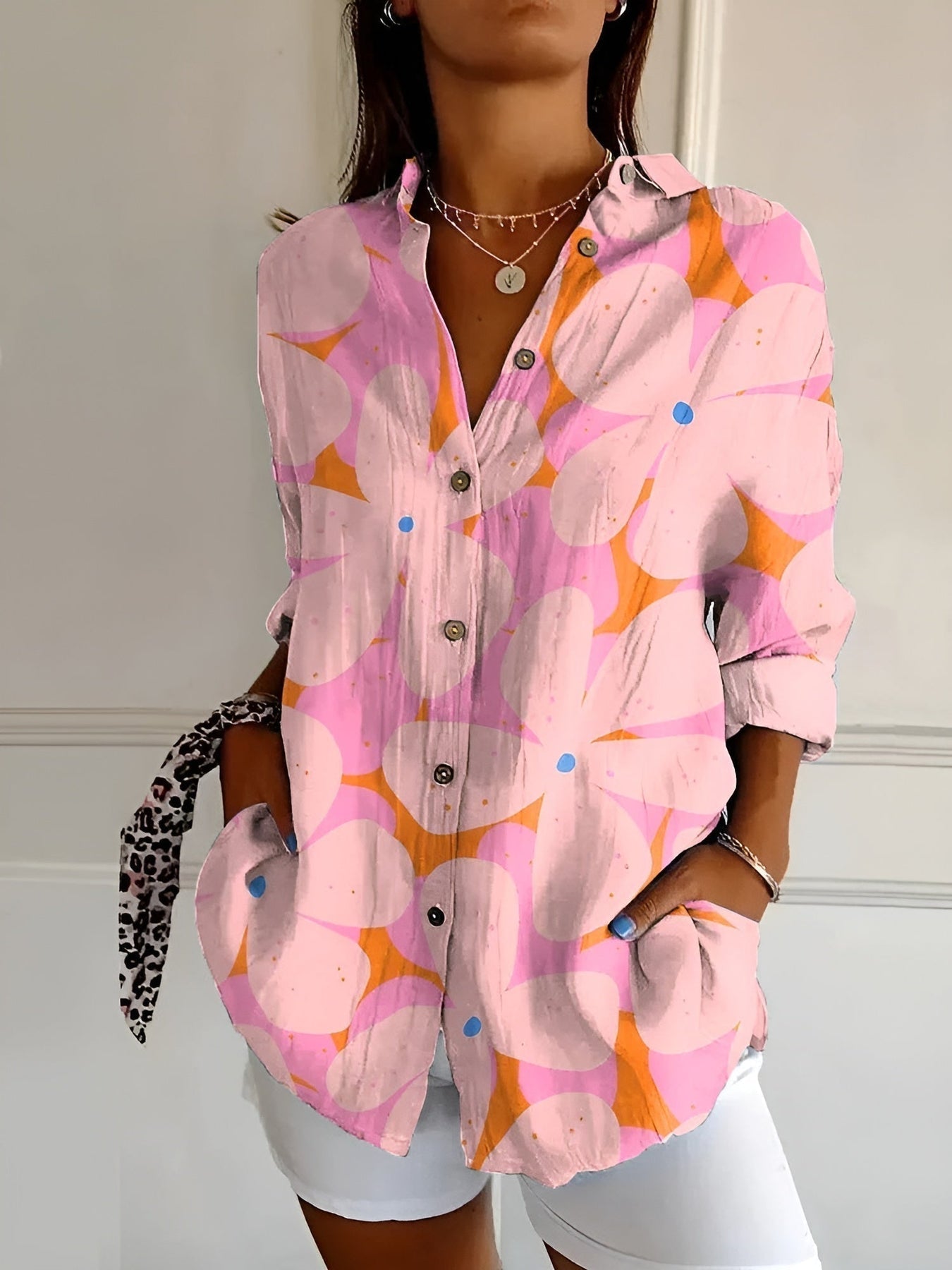 Rosa - Blusa Leggera e Trasparente