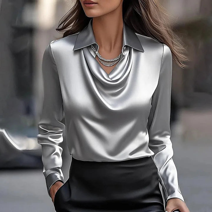 Pietra - Blusa di raso lussuosa